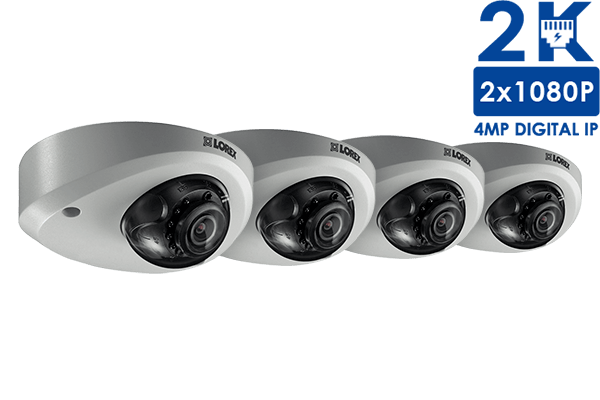 Mini Caméra IP dôme audio HD  2K objectif grand angle (4MP)  (pack de 4) LND4751AB-4PK
