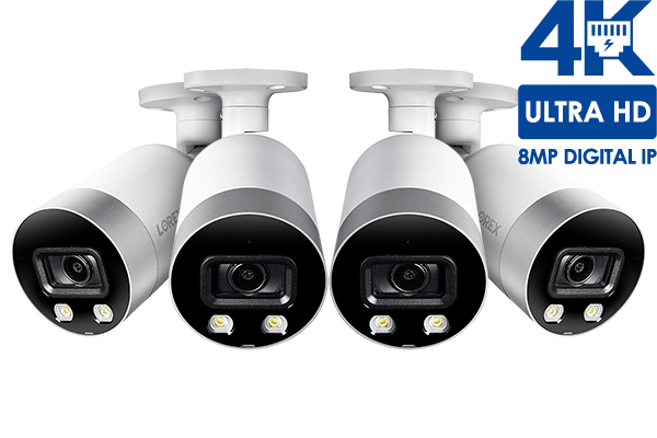 Caméra IP de dissuasion intelligente 4K Ultra HD (8MP) (pack de 4) E891AB-4PK	