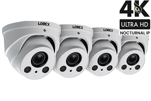 Caméra IP dôme audio 4K Ultra HD (8MP) Nocturnal Zoom motorisé (pack de 4) LNE8964AB-4PK	