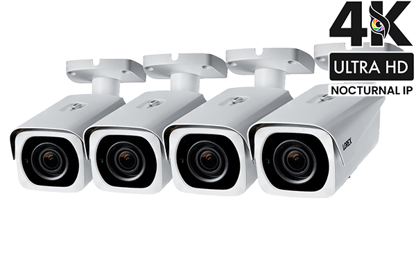 Caméra IP bullet varifocale motorisée 4K Ultra HD nocturne - Blanc (pack de 4) LNB8963-4PK